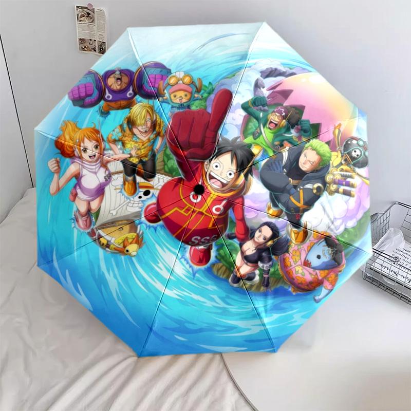 

One Piece Cartoon Umbrella Portable Windproof Umbrella