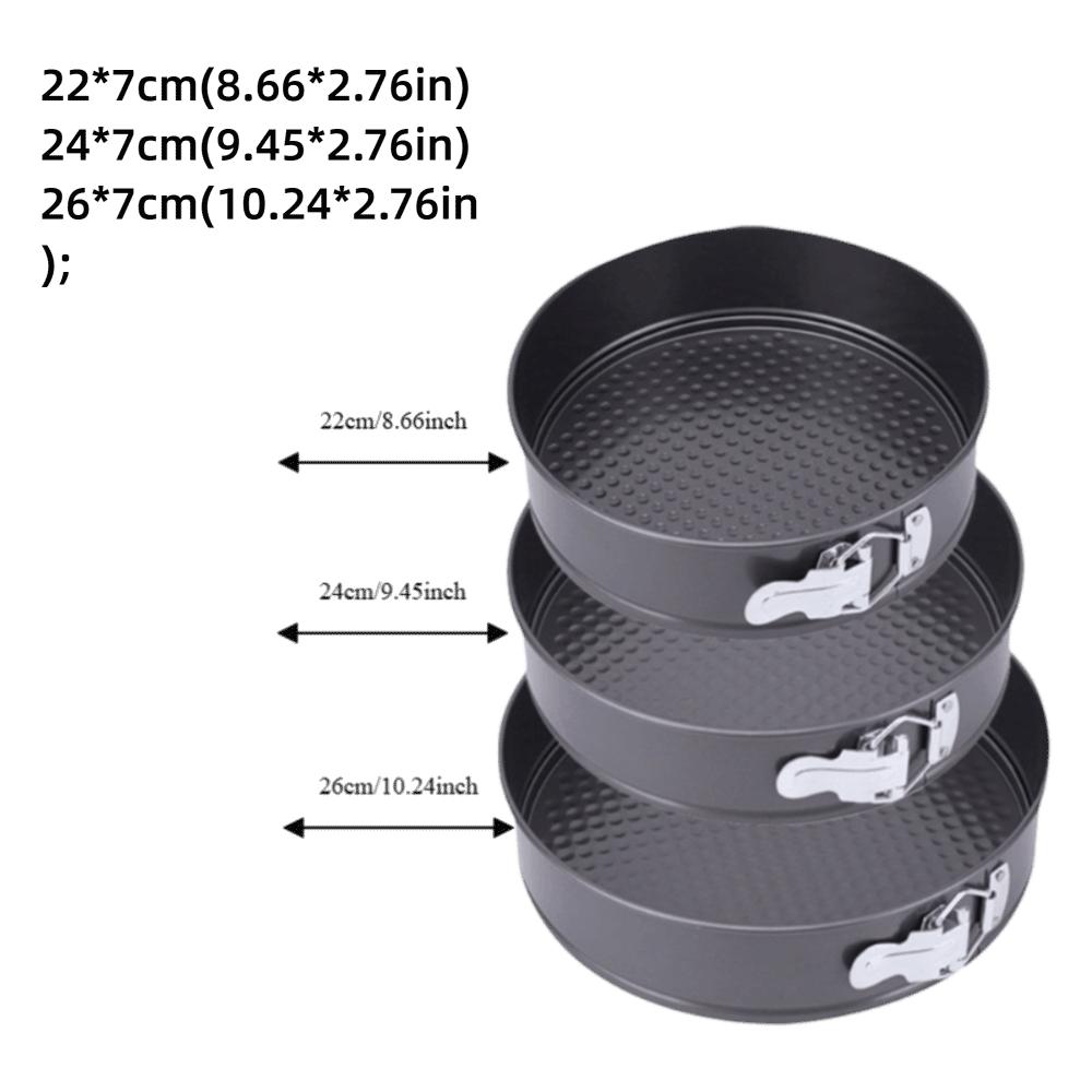 3pcs Nonstick Surface Springform Pan Set Carbon Steel Cheesecake Pan Set  Cheesecake Pizza Bread