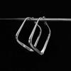 Vintage Sliver Color Big Square Hoop Earrings for Women Men Exaggerated Punk Metal Geometric Round Earrings Jewelry Gift