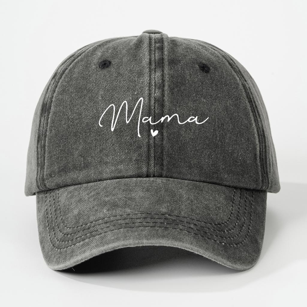 New Printed Heart-shaped Letters "mama" Are Fashionable and Versatile Baseball Caps That Are Suitable for Daily Outdoor Casual W