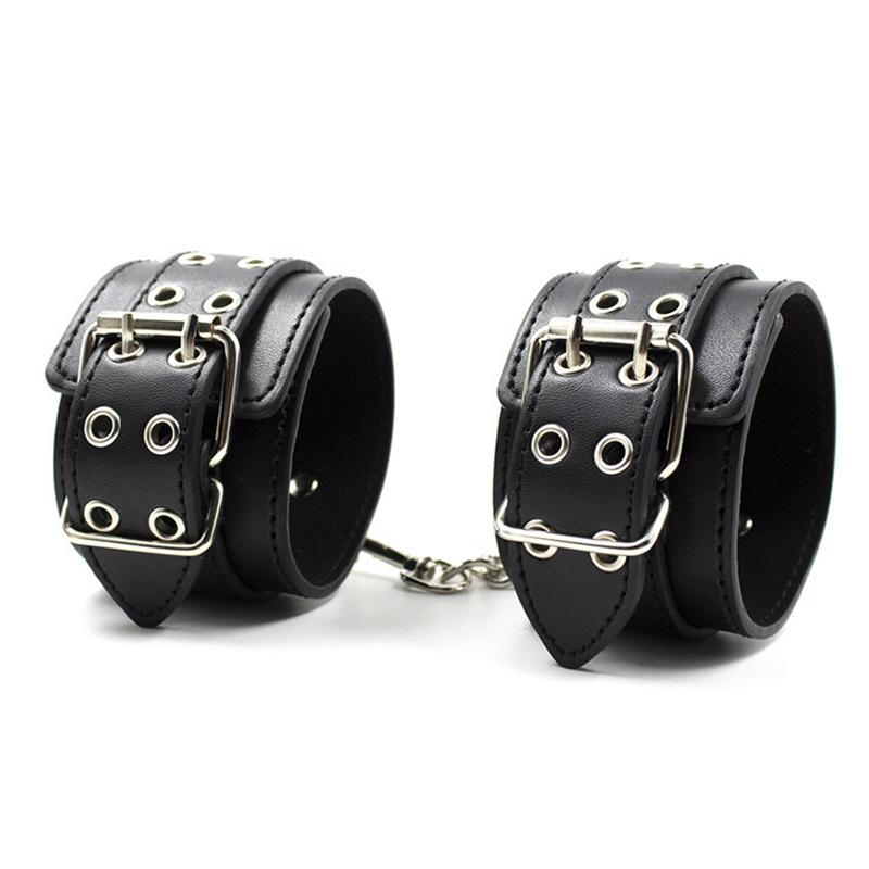 Bdsm Leather Bondage Slave Fetish Wrist Handcuffs Ankle Shackles Adjustable Restraint Sex Cuff Belt Sex Toys Exotic