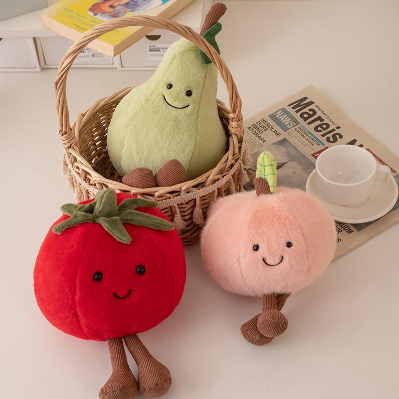 Smile Peach Fun Tomato Plush Toy Doll Tomato Doll Sleeping Pillow Girls Gift