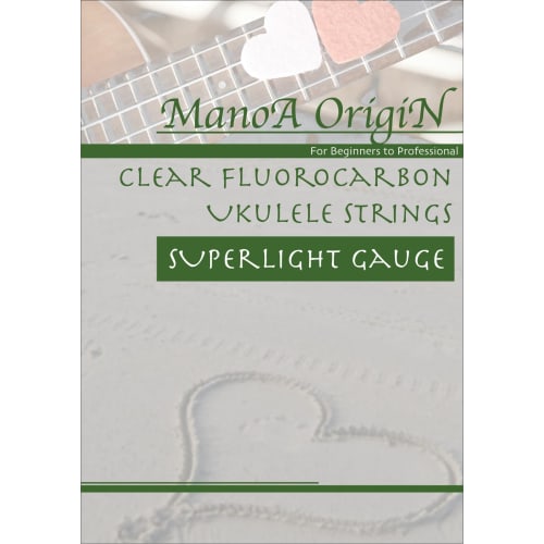 

Manoa Origin Super Light Gauge Clear Fluorocarbon Ukulele Strings, EHA-CFSL, 1 Set