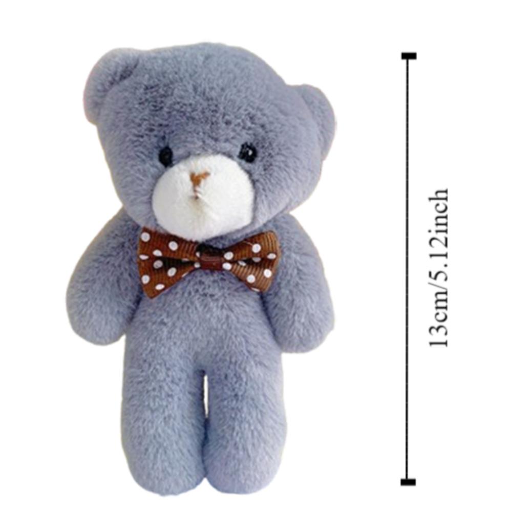 Animal Bow Bear Doll Keychain Stuffed Animals Bear Bag Pendant Home Desk Decor