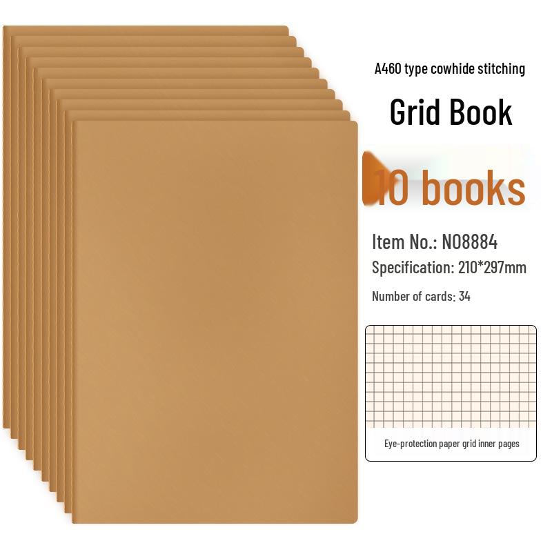 Kraft Paper Exercise Book Notebook for Junior High Students - Thickened 16K/32K for Language, English, and Math Homework