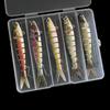 5-Piece Large Multi-Jointed Bionic Soft Lure Set Saltwater Freshwater Fishing Sinking Hard Bait