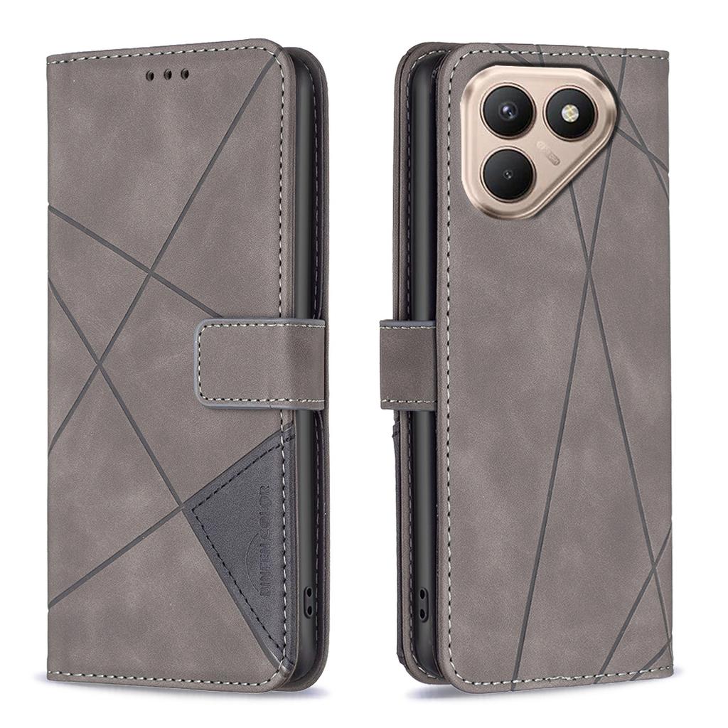 For TECNO Pova 7 Ultra 5G Phone Case BINFEN COLOR Wallet Stand Geometry Imprint Leather Cover