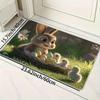 1Pcs Anti Fatigue Kitchen Rugs, Cute Rabbit and Print Waterproof Non-Slip Thick Cushioned Kitchen Mat Heavy Duty Comfort Standing Mat for Kitchen