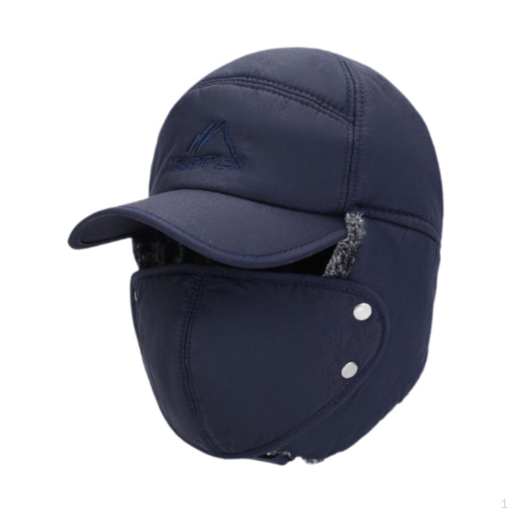 Winter Trapper Hat Casual Headwear Thermal for Outdoor Hiking Ski Biking Camping