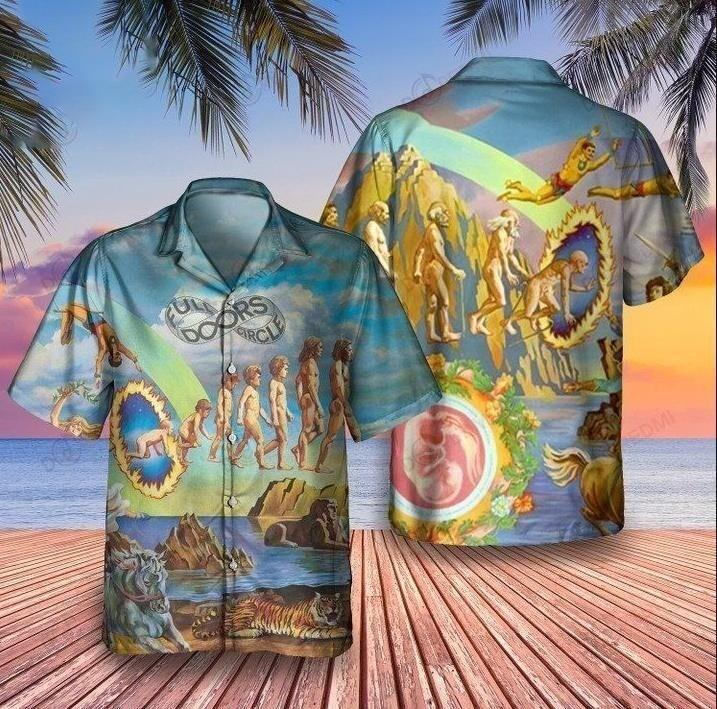 The Doors Полный Круг 1972 Альбом Обложка Гавайская Рубашка Унисекс Футболка M