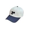 Three-dimensional Love Embroidery Contrasting Color Baseball Caps for Men and Women, Spring and Summer Wide-brimmed Peaked Caps, Face-showing Small Su