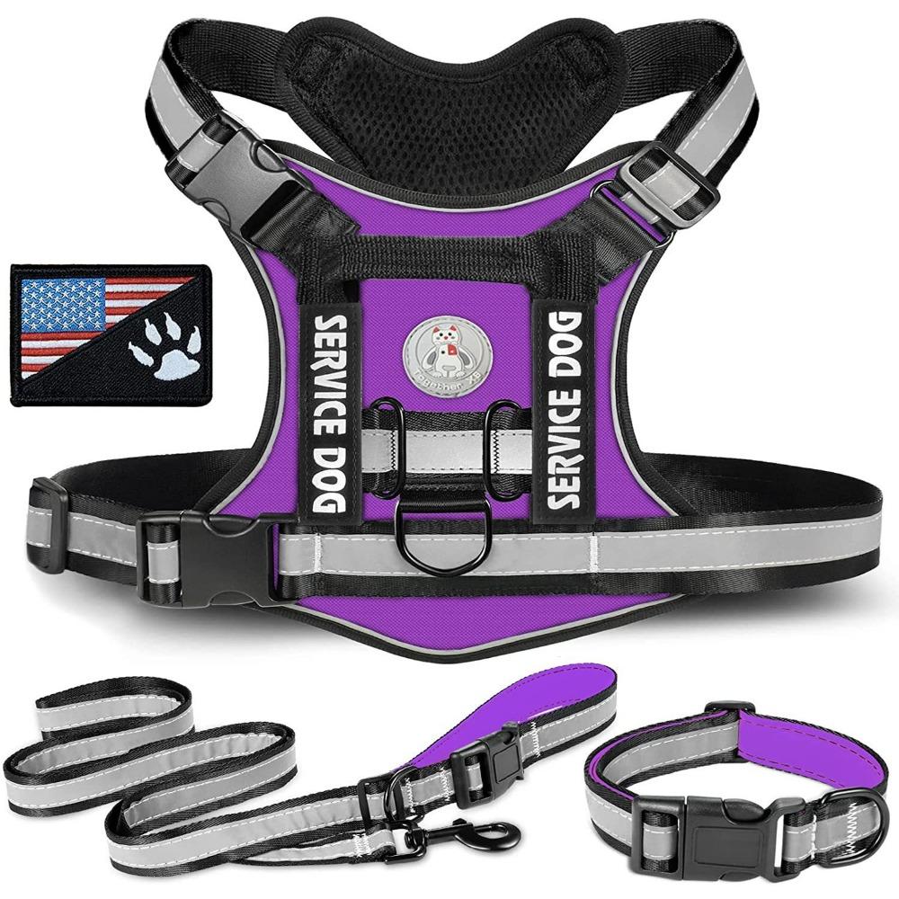 

Dog tactical chest back, nylon hand-held dog vest clothing, outdoor military dog training chest strap XL