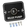 12V 24V Bilge Pump Control Switch with LED Indicator Light Sensitive Black Safe Manual Aluminum Panel