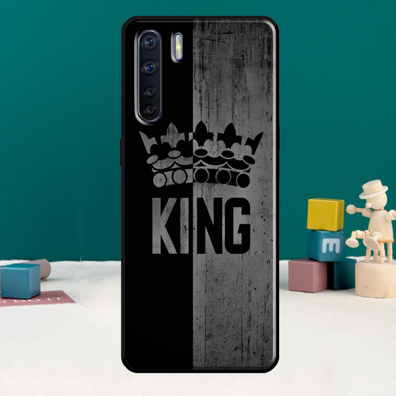 King Queen Art Phone Case For Oppo A40 A60 A80 A78 A98 A18 A38 A58 A15 A17 A77 A74 A94 A54 A57S A16 A76 A96