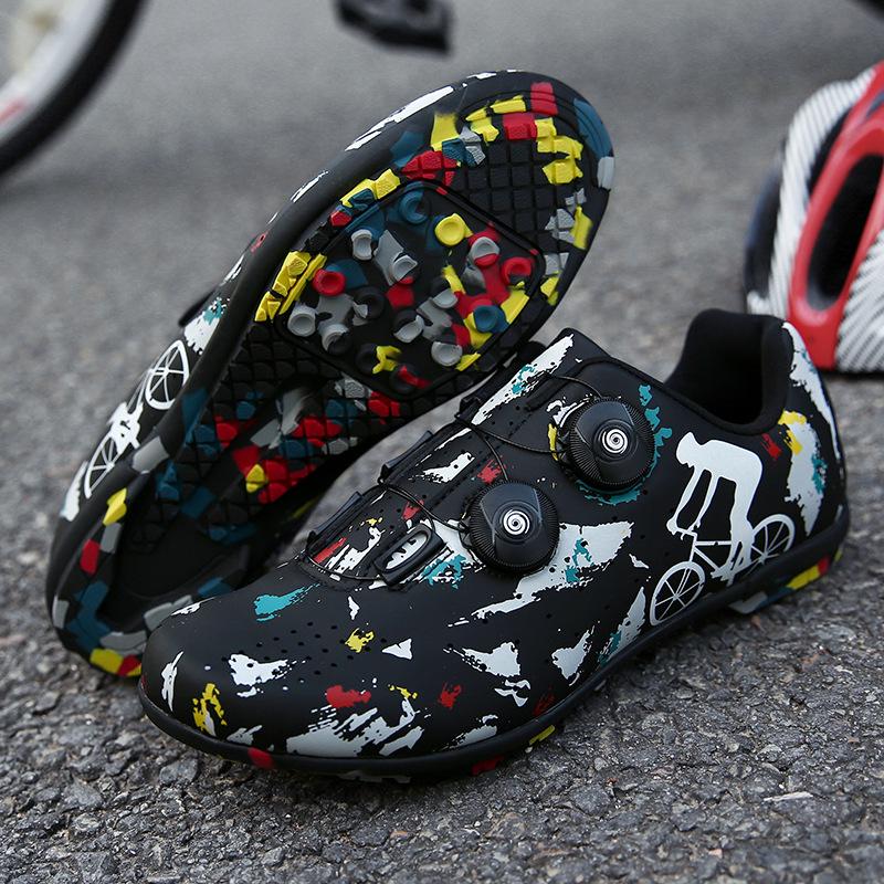 

Fleece-Lined Unisex Cycling Shoes: Road, Flat, Hard-Soled Mountain Bike Shoes, Microfiber 42
