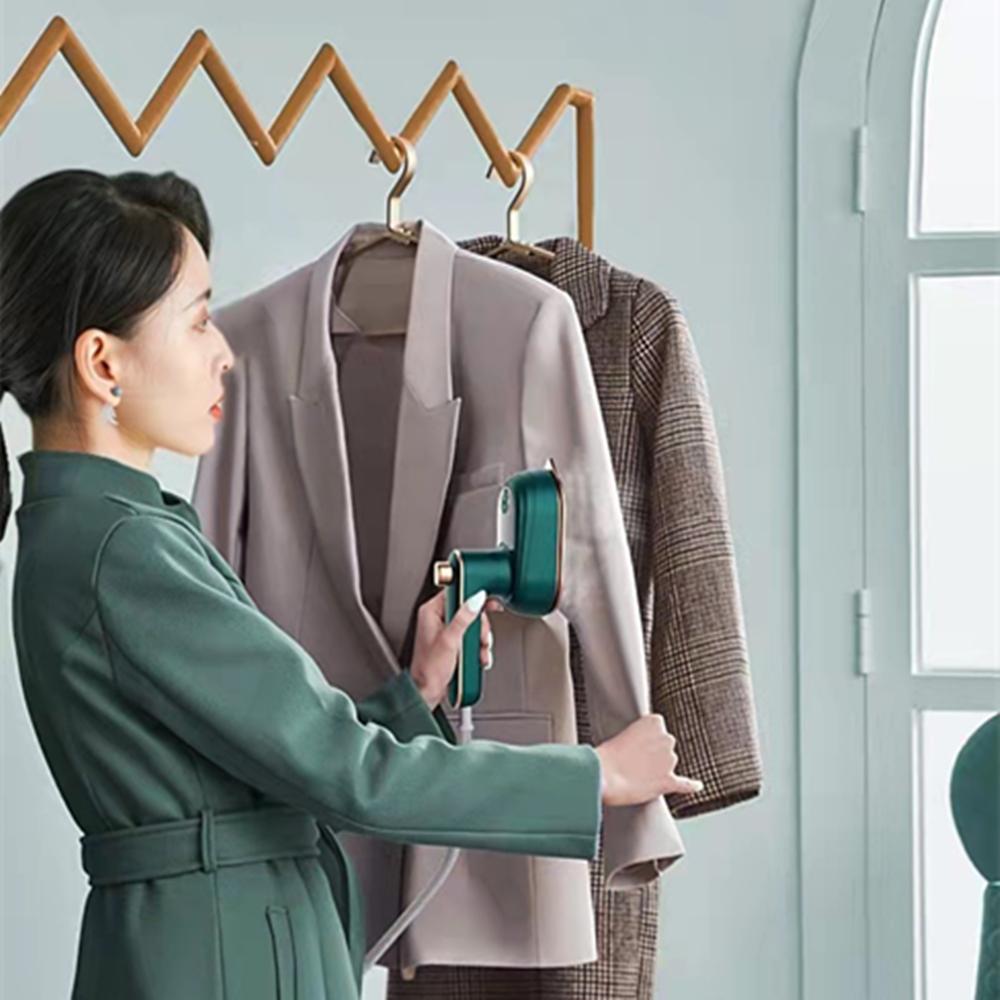 Green Portable Mini Garment Steam Iron Handheld Ironing Steamer Travel Household