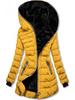 Women's Hooded Long Sleeve Zipper Jacket with Velvet Lining (Winter, Mid-Length, Style 9988)