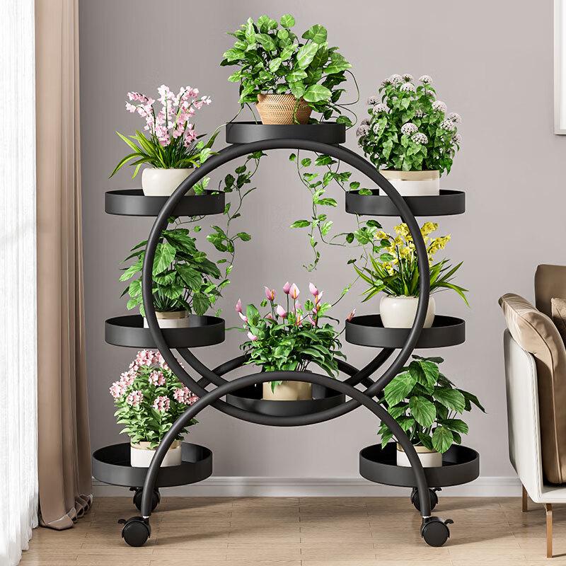 Многоярусная металлическая подставка для цветочных горшков