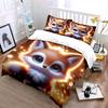 Cute Little Fox With Dreamy Lights Duvet Cover Set With 3D Printing Design Soft Polyester Bedding Set All-Season Comfort