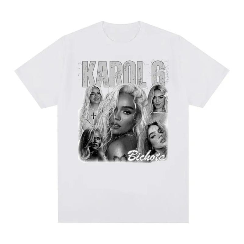 

Retro Karol G UNISEXana Sera Bonito Pattern Tshirt for UNISEX and Women Hip Hop Gothic Y2K Short Sleeve Loose Womens Tshirt 4XL