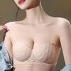 Strapless Lingerie Women's Gathering Bra Anti-slip Retractable Breasts Anti-lowering Bra Push Up Bra