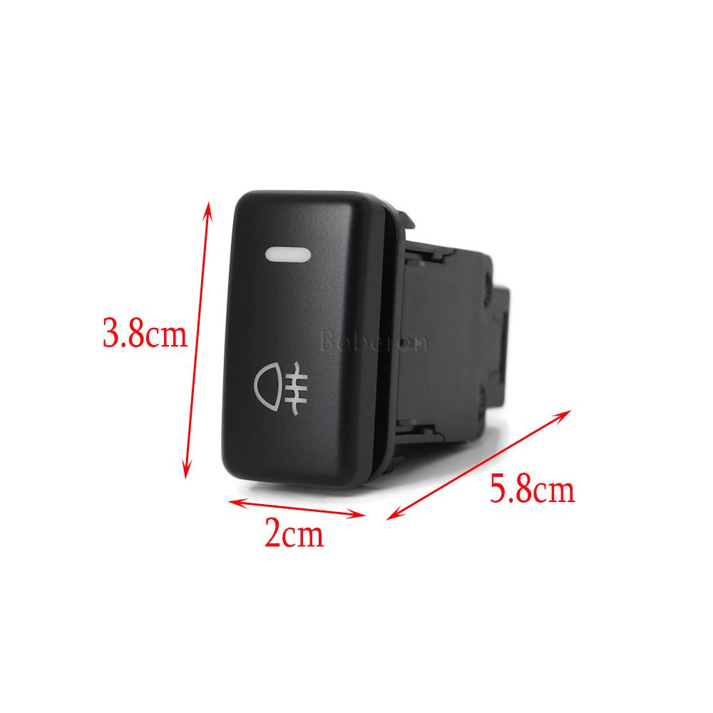 Orange LED Light Car Rear Fog Light Push Button Switch for Toyota Tacoma Land Cruiser Reiz Hilux Prado 120 FJ CRUISE