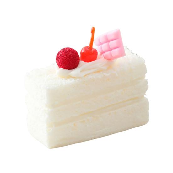 Mousse Cake Squeeze Toy Soft Toy Slow Rising Stress Relief Rectangular Cake Fidget Toy for Kids белый