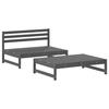 VidaXL Garden Lounge Set 2 Pcs, Bench with Backrest, Furniture Set with Coffee Table Patio Terrace, Rustic, Grey Wood 3186587