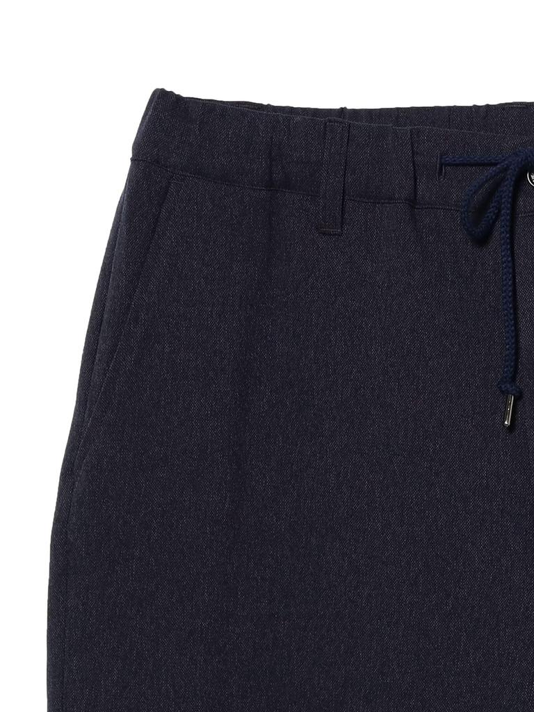 Beams Heart Men's Polymelange Twill Wide-Leg Pants, Navy, XL