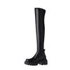 Women's Shoes Sugar Cube Over the Knee Boots 2025 Autumn and Winter New Platform-soled Boots Can't Be Elastic, Fashionable and Popular Long Boots