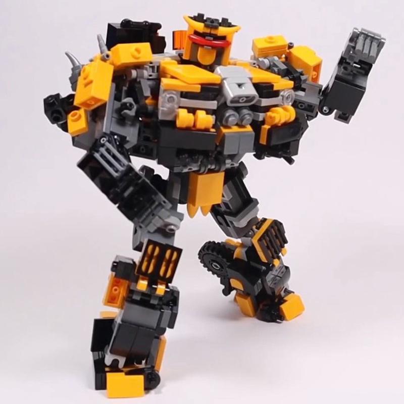 MOC building block transformation mecha beast god rises difficult model for boys robot toy gift