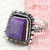 Purple Window Drusy Gemstone Handmade Silver Jewelry  "8"