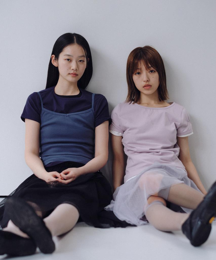 Ohesio Back Button Shirring T-Shirt, Lavender