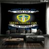 Leeds United Football Club Wall Tapestry Aesthetic Wall Hanging Printed Fabric Blanket Decorative Tapestries for Bedroom Living Room Home Decor