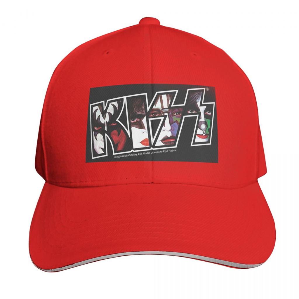 Kiss Rockband Logo Kappe Mode Lässig Baseballkappen Verstellbarer Hut Hip Hop Sommer Unisex Baseballmützen