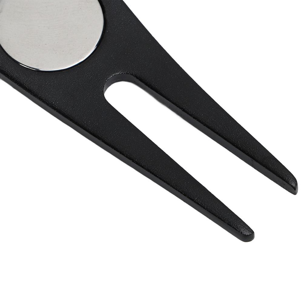 2PCS Stainless Steel Fork Golf Repair Tool Aluminum Alloy Shell Golf Divot Repair Kit Green Repair чёрный