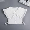 Girls Bowknots Lapel Shirt Detachable Collar Autumn Sweater Blouse Women Fake Collar Girls Removable Shirt Neck False Collar