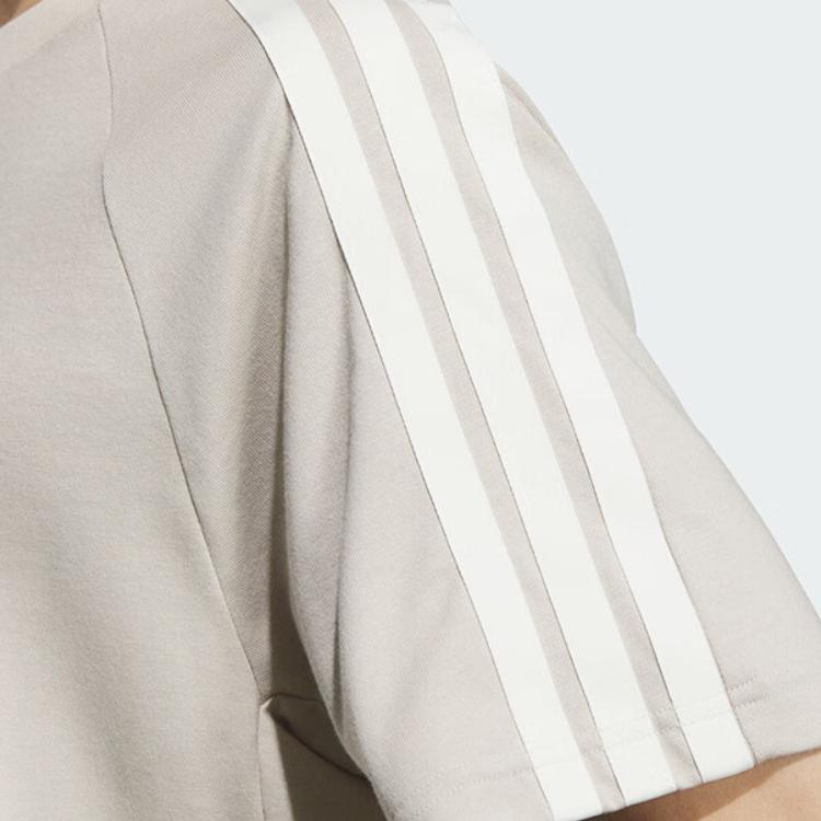 adidas T Shirts Men's Gray Crew Neck Moderate Straight Fit KC3866-