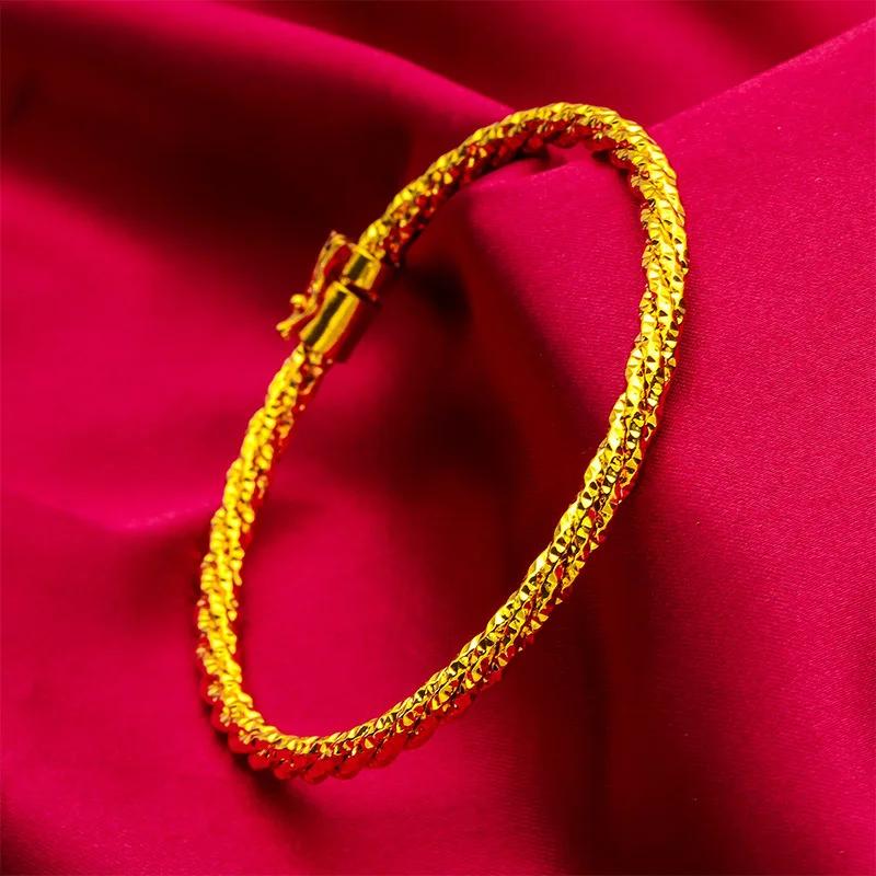 2025 New Starry Sky Buckle Bracelet Women's Hidden Starry Sky Bracelet with Hidden Buckle Fried Dough Twists Bangles