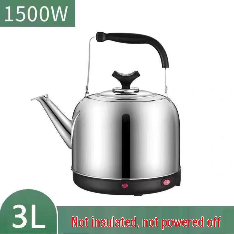 

304 Stainless Steel Whistling Electric Kettle with Auto Shut-Off and Keep Warm, Anti-Dry Burning, Large Capacity 1.5m Extension