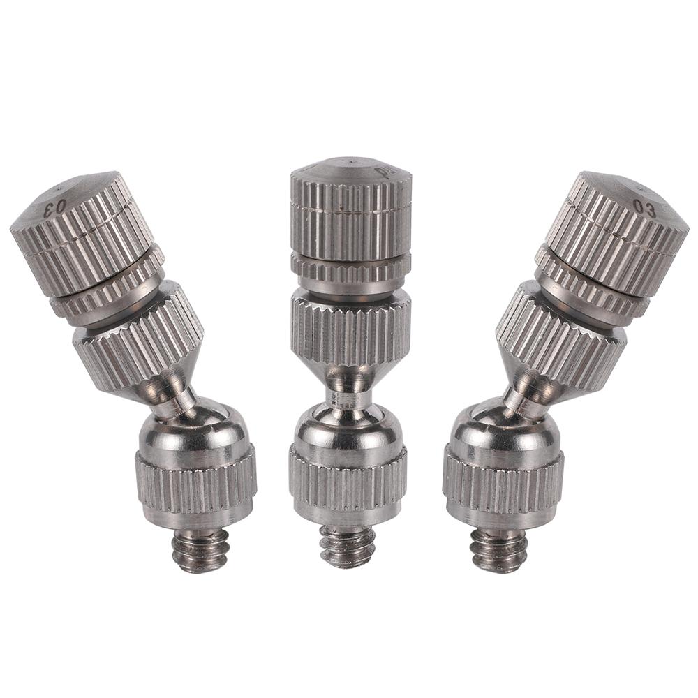 0.3/0.4/0.5/0.6mm Low Pressure Mist Nozzle and Direction Adjustable Nozzle Seat Garden Atomization Humidification Sprayer Head