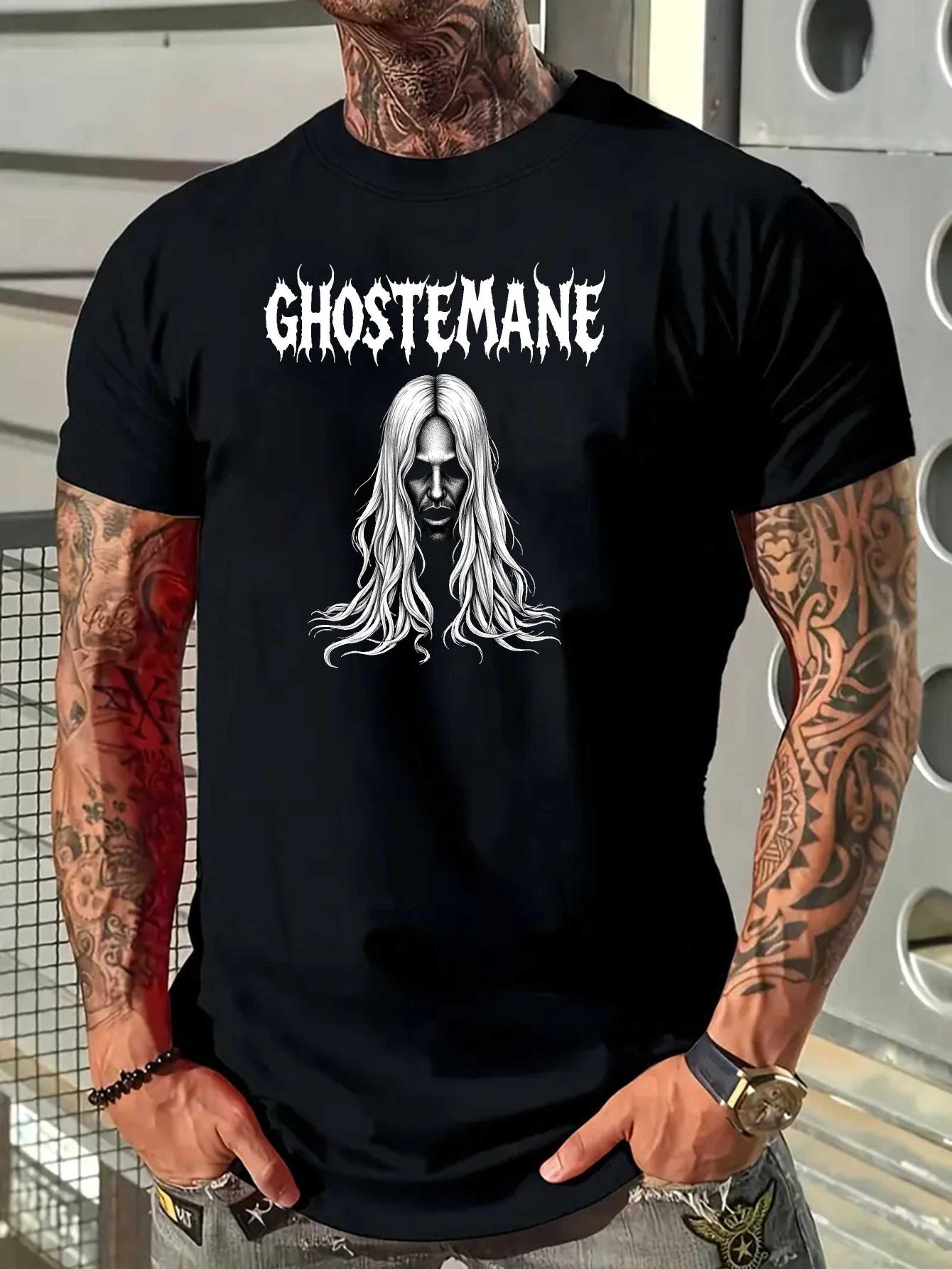 GHOSTMANE Graphic T-shirt - Black Cotton Blend M