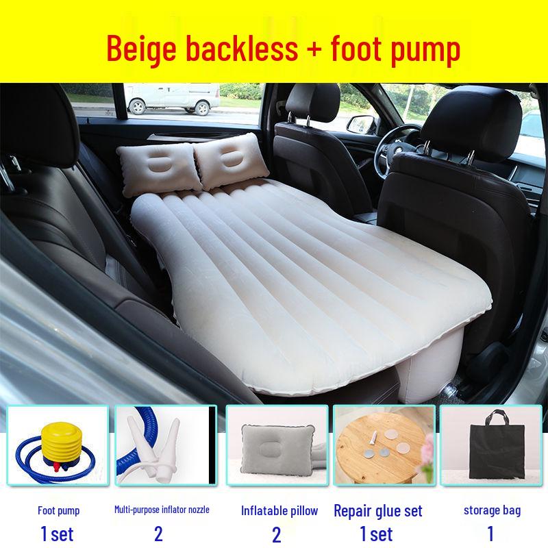 

Автомобильный надувной матрас: Седан Заднее сиденье Дорожная кровать и Подушка на спинку заднего сиденья Default