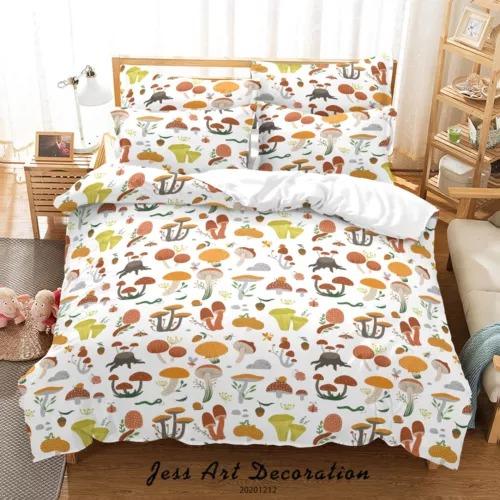 Psychedelic Mushrom Soft Duvet Cover Beding Set Decoration Gift Suitable for Children Young Boys Young Girls Plus Adult Peoples Soft Plus Breathable