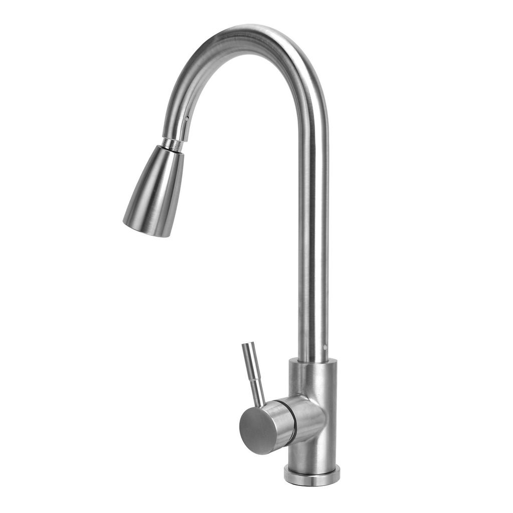 G1 2 Stainless Steel Sink Faucet Kitchen Pull Out Hot and Cold Water Tap for Home Kitchen
