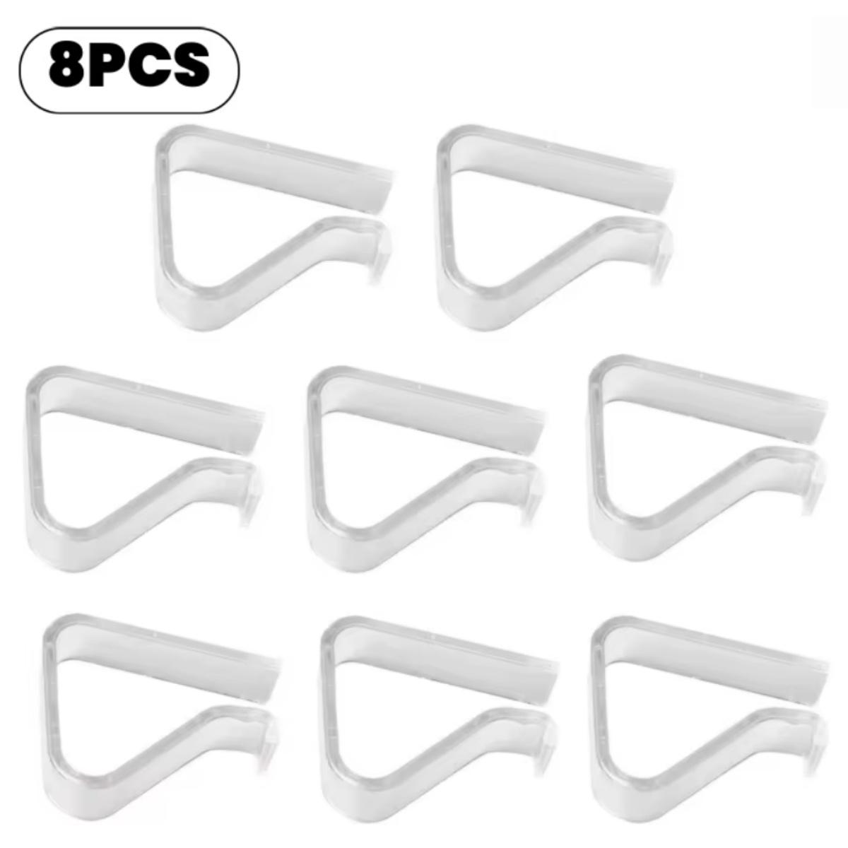 

8/16/24PCS Clear Tablecloth Clips, Durable Plastic Table Cover Holders, Windproof Clamps for Securing Tablecloths Party