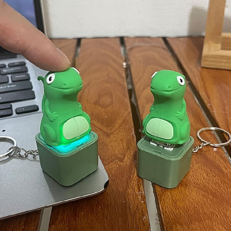 USB Wiederaufladbarer Interaktiver Eidechsen-Schlüsselanhänger Leucht- und Soundfunktion Robustes ABS-Material Camping Nachtzubehör