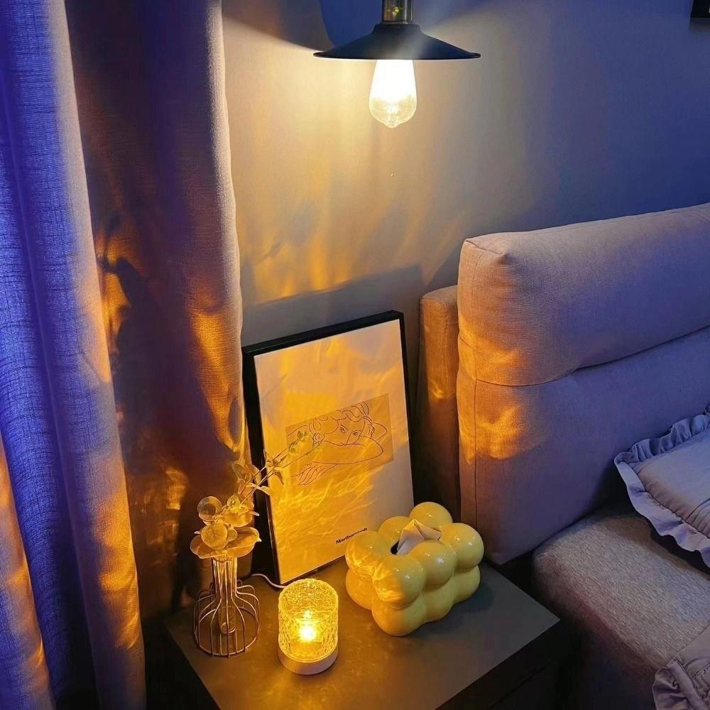 USB Water Ripples Lights Projection Rotating Water Wave Lamp  Bedside Table