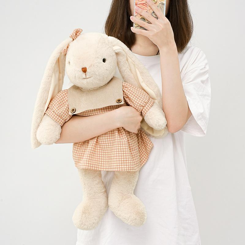 Hug Doll Rabbit Plush Toy Children's Comfort Doll Sleeping Pillow Long Ears Rabbit Doll Gift