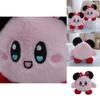 Pink Cheerful Kirby Plush Toy With Adorable Bow Designed For Unique Diy Accessories Fashion